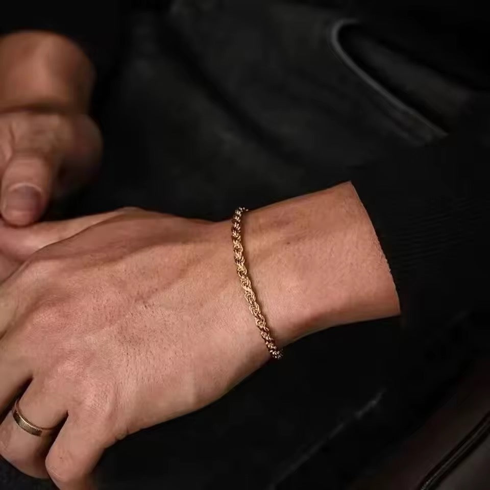 Amara Twisted Rope Bracelet Gold