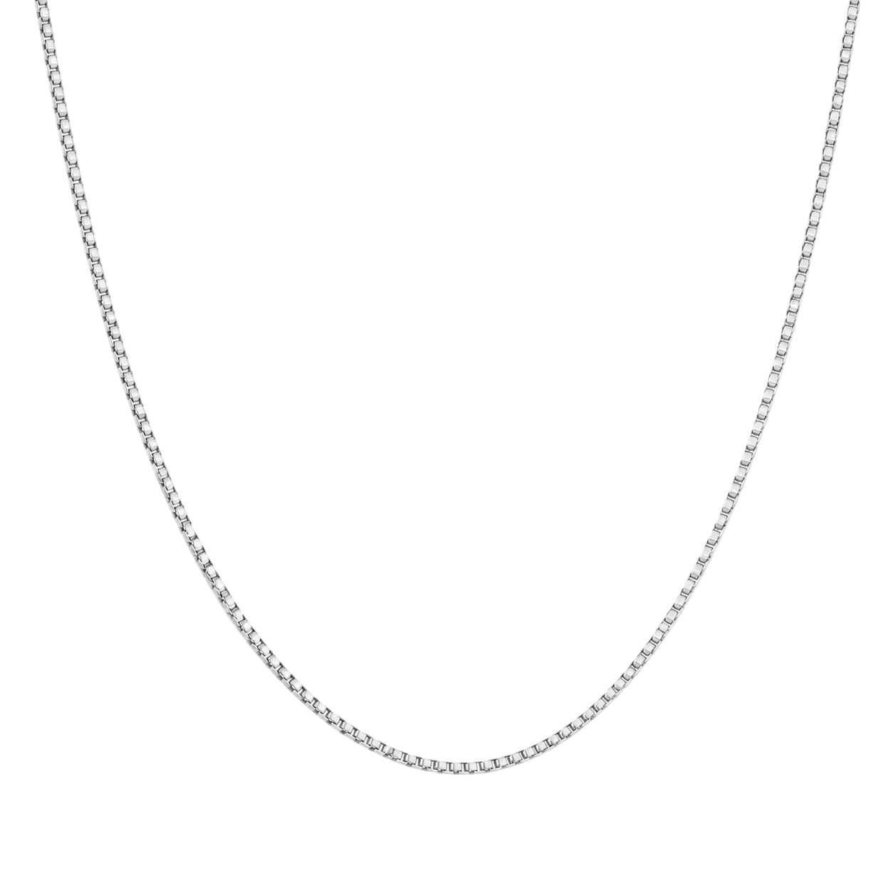 Amara Luxe Chain Silver – 1.2mm Stainless Steel Box Chain Necklace (50cm)