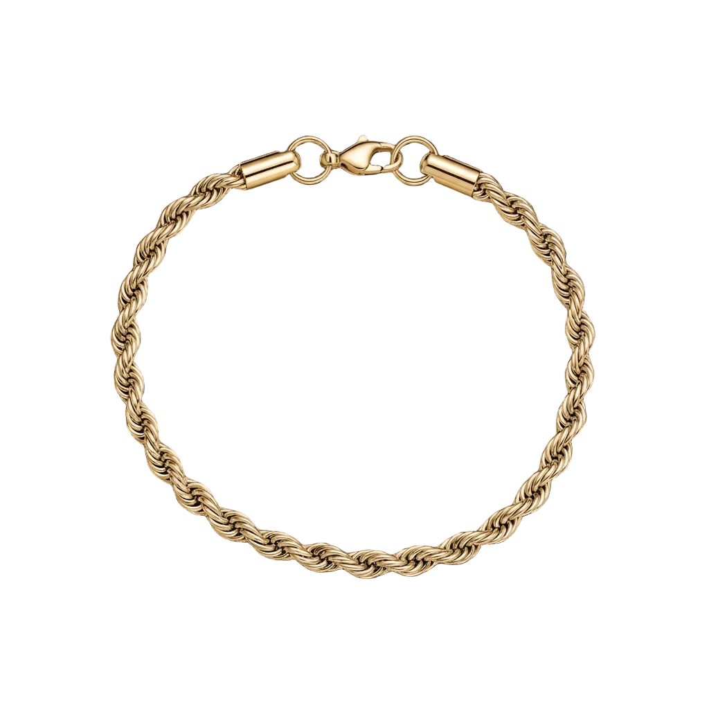 Amara Twisted Rope Bracelet Gold