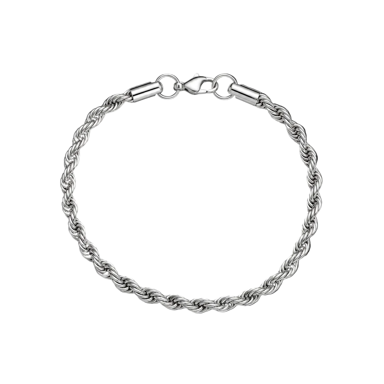 Amara Twisted Rope Bracelet Silver
