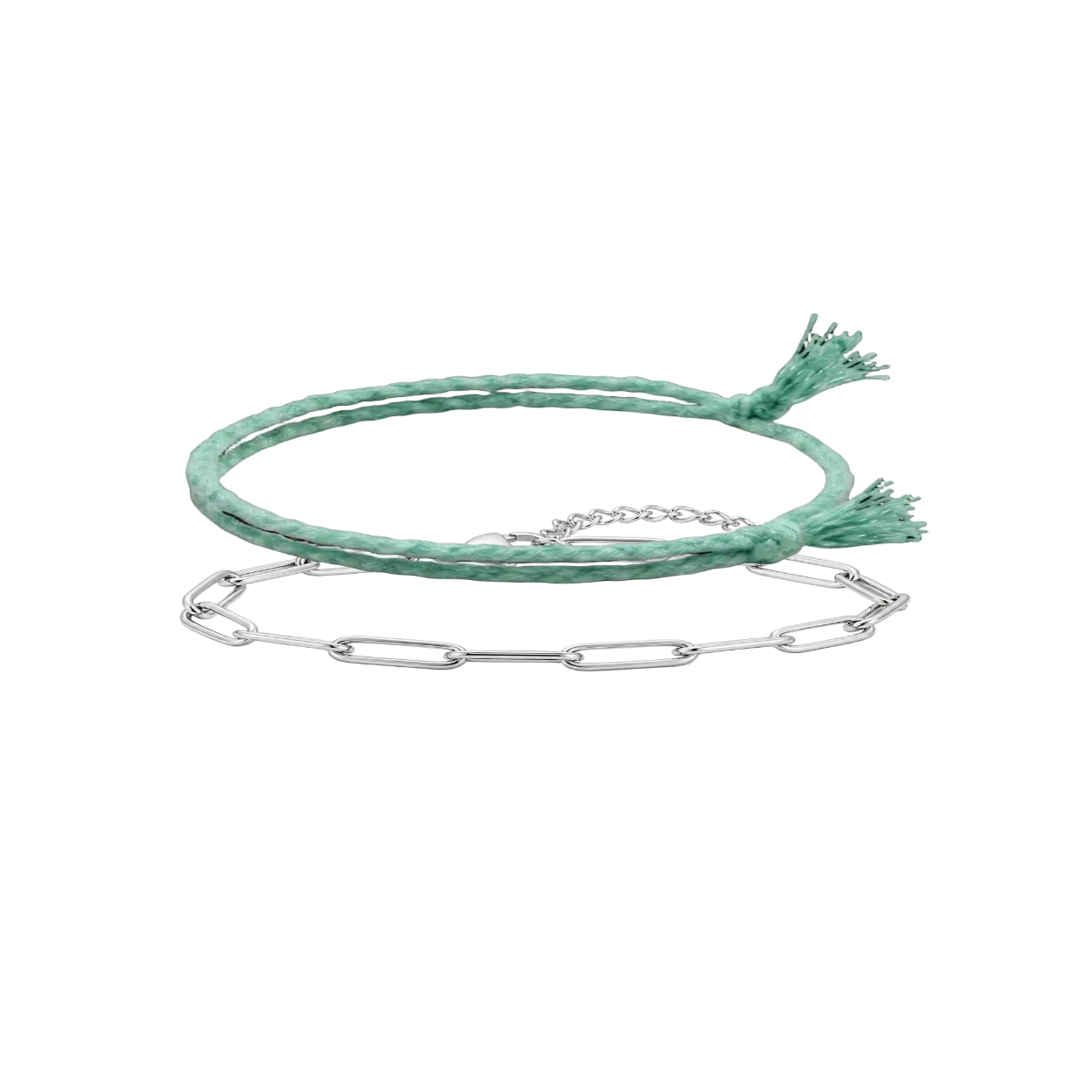 Tiffany & Silver Stack – 2 bracelet Set